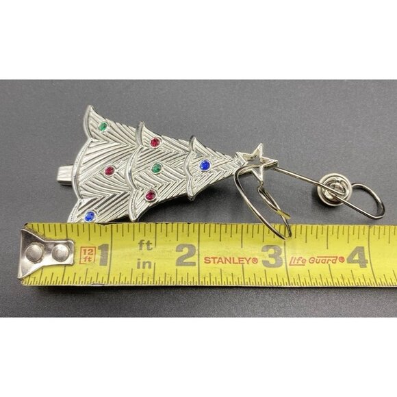 Lenox Sparkle and Scroll Christmas Ornaments Silverplate Wreath Tree Lot of 2 - Picture 10 of 11